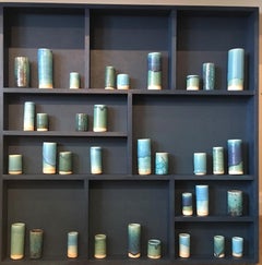 Three Clays III ceramic wall art sculpture installation contemporary art