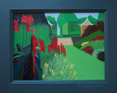 Red Borders, Christo Sharpe, Landscape art, Multi Coloured, Architecture