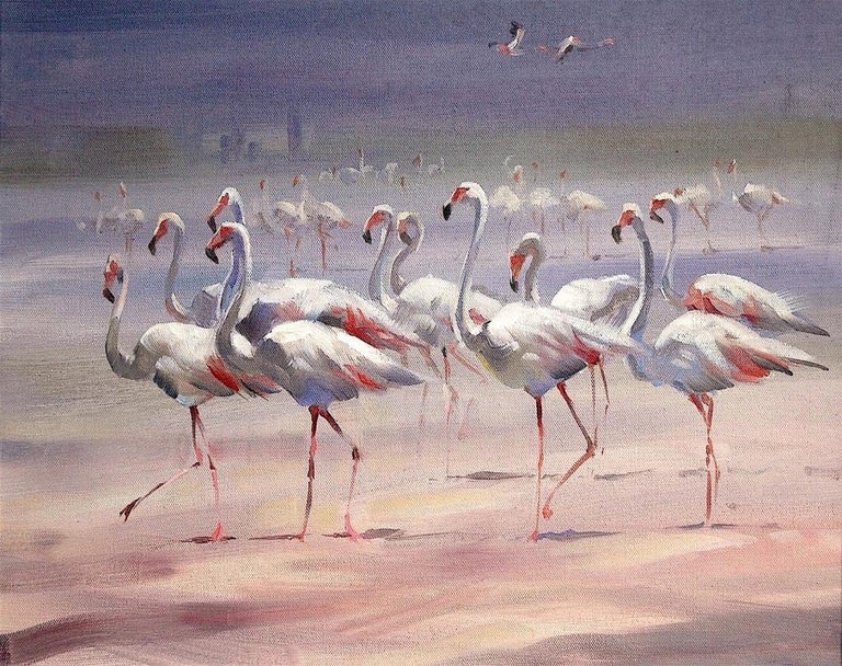 Trevor Waugh - Flamingoes | at 1stDibs Sale For slade flamingo
