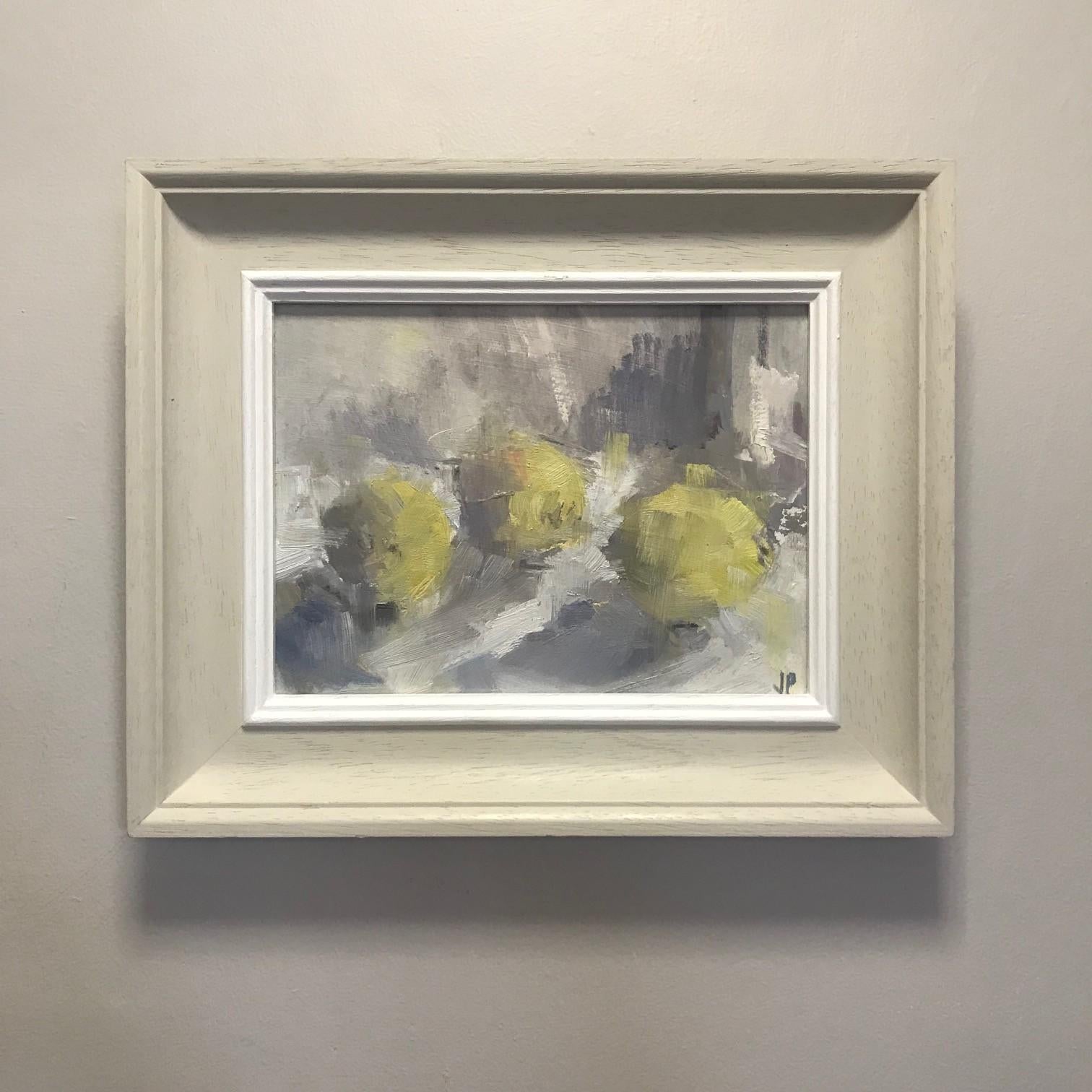 Three Lemons I, Original Oil Painting by Jemma Powell, contemporary art for sale 3