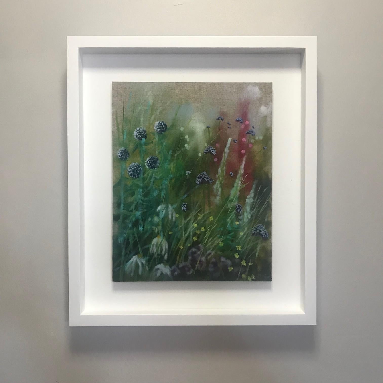 Island Garden Border I, Flower Painting on Board by Dylan Lloyd for Sale For Sale 5