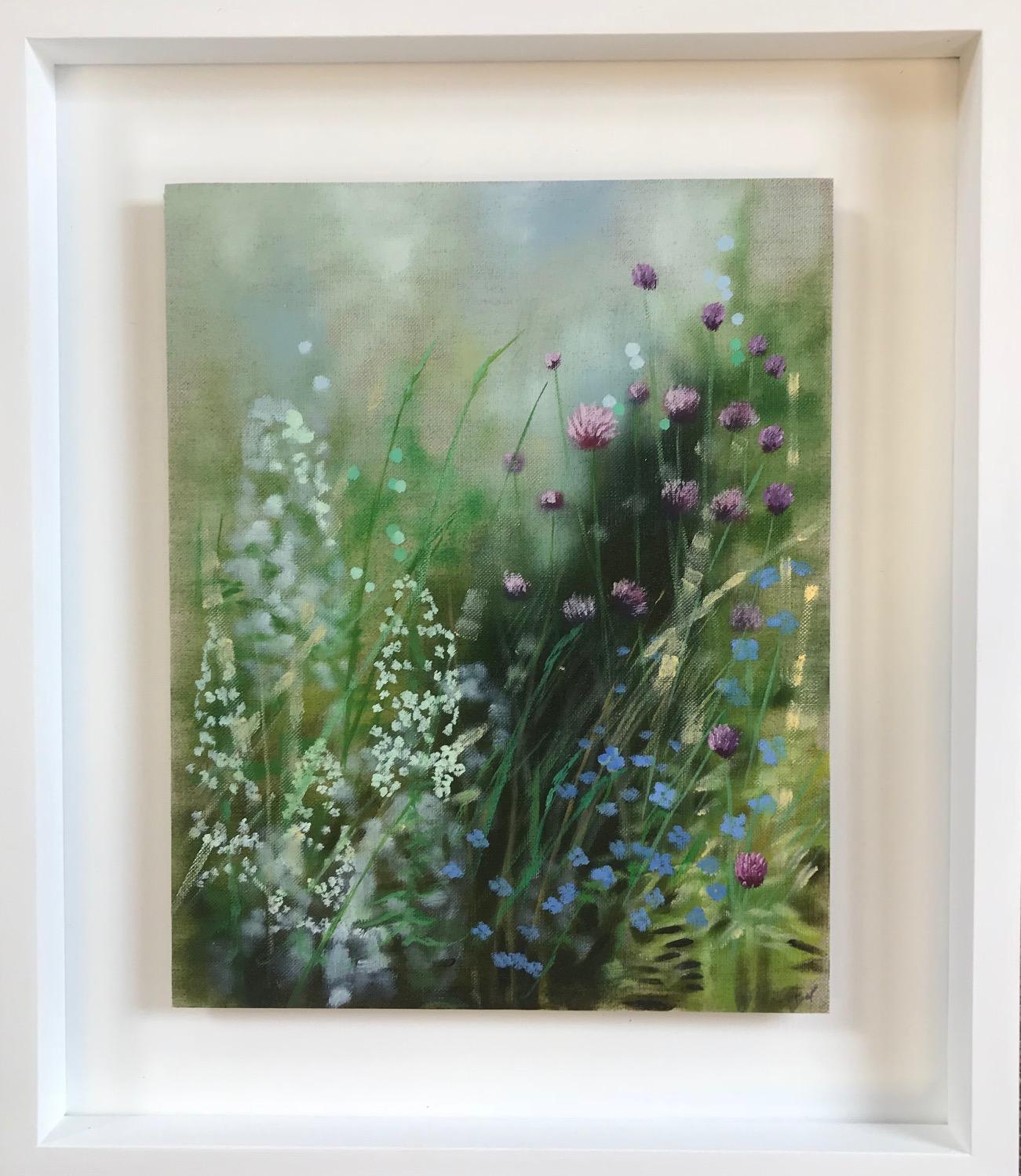 Island Garden Border II, Flower Painting on Board by Dylan Lloyd for Sale For Sale 6