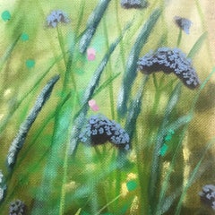 Island Garden Border IV contemporary abstract art for sale flower painting