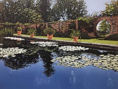Claydon Pond Reflections, Alexandra Buckle, Original Limited Edition Lino Print