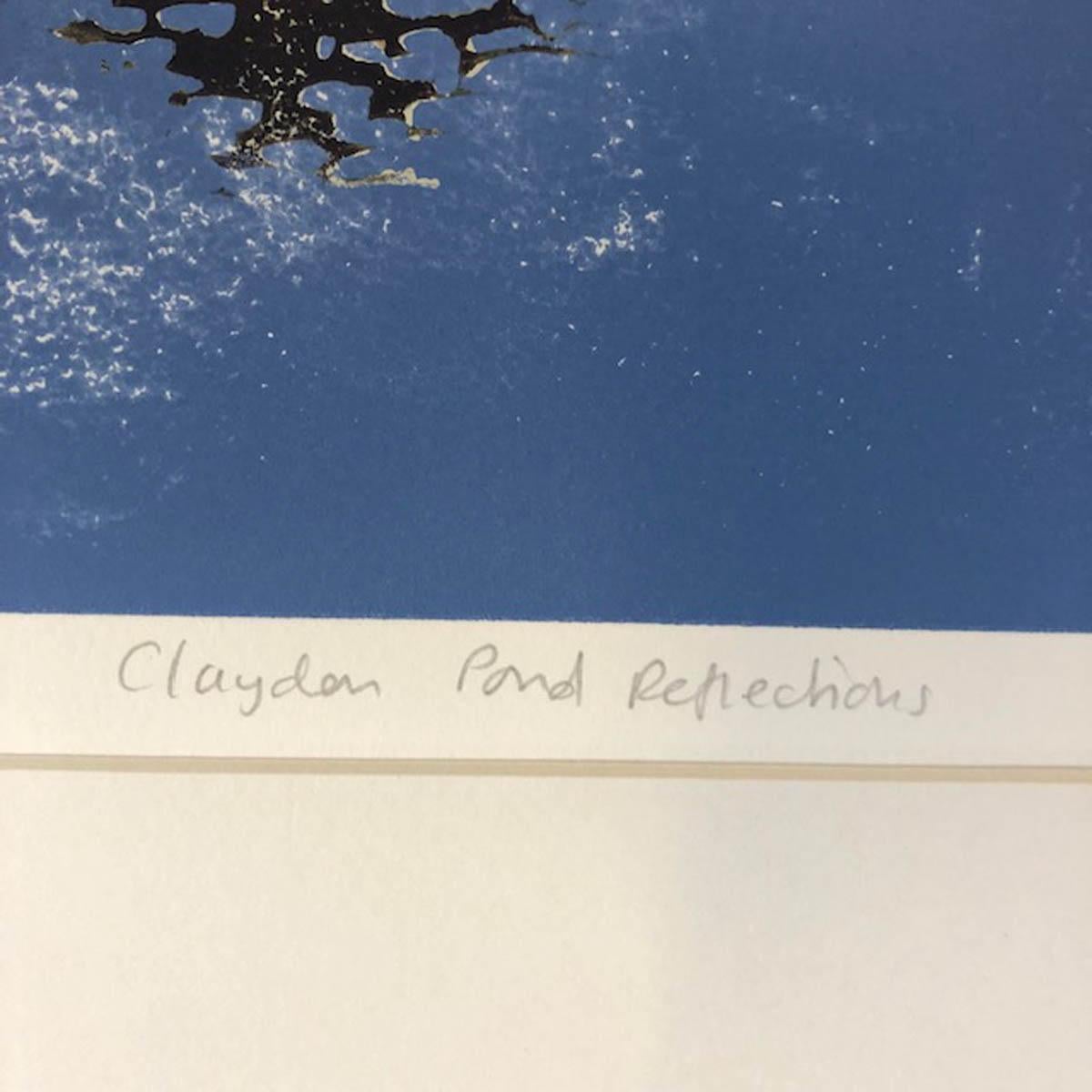 Claydon Pond Reflections, Alexandra Buckle, Original Limited Edition Lino Print For Sale 8