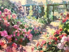 The Long Garden, Trevor Waugh, Original Contemporary Oil Painting on Board