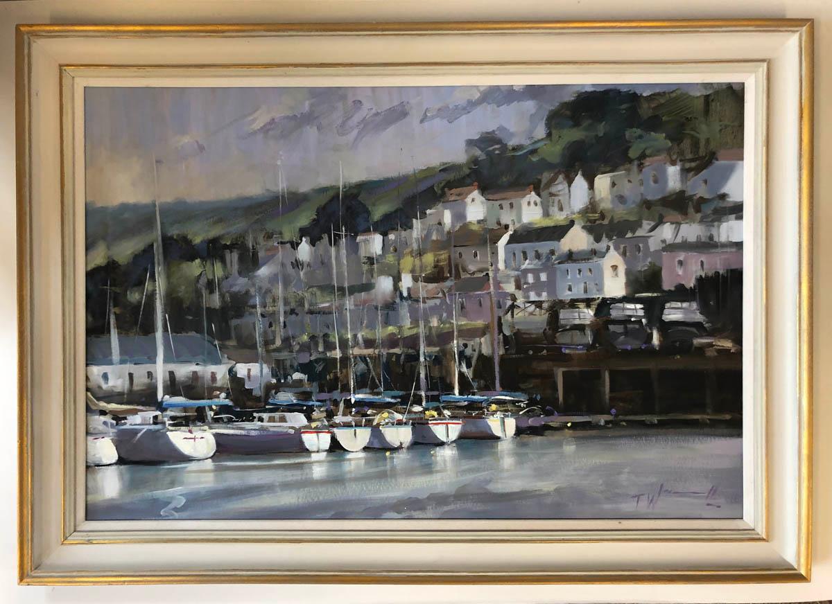 Porto di Dartmouth, Trevor Waugh
Pittura ad olio originale

Dimensioni senza cornice: H. H. 50cm x L. 70cm
Prezzo se venduto senza cornice: £800

Dimensioni con cornice: H. 60 cm x L. 85 cm
Prezzo se venduto incorniciato: £1000

Dartmouth Harbour è