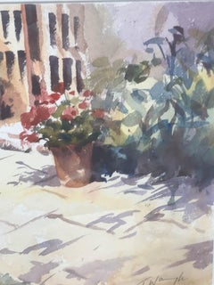 Trevor Waugh, The Old Studio, Original Framed Watercolour Painting, Floral Art