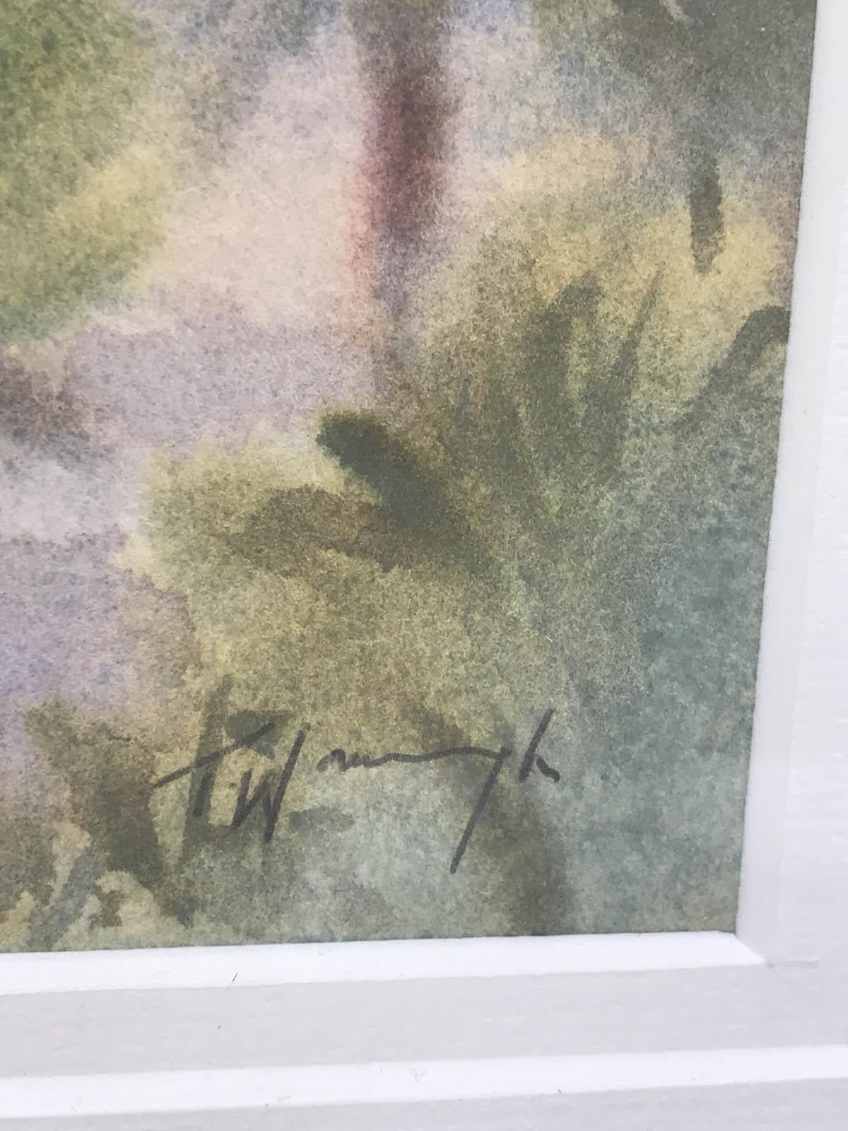Trevor Waugh, Muros de Marrakech, Pintura original en acuarela enmarcada en venta 2