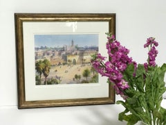 Trevor Waugh, Walls of Marrakech, Original Framed Watercolour Painting