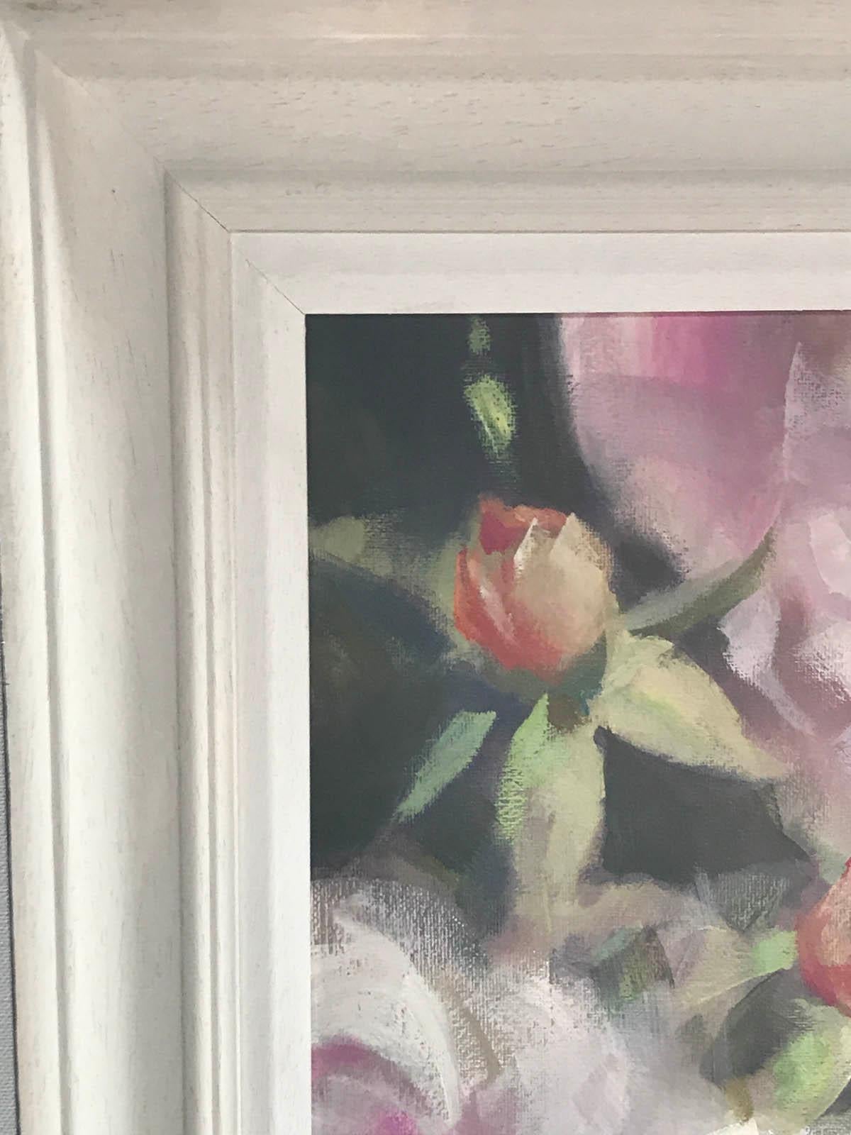 Trevor Waugh, Rose Bouquets, Contemporary Framed Still Life Flower Painting For Sale 3