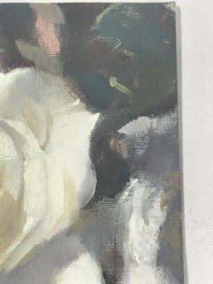 Trevor Waugh, The White Ones, Original Oil Painting Floral Still Life Painting