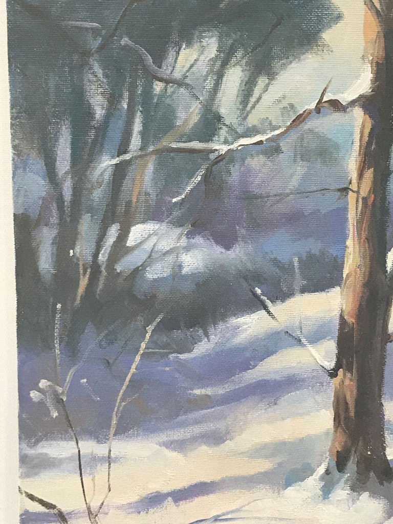 Trevor Waugh Trevor Waugh Winter Trees Original Oil Painting