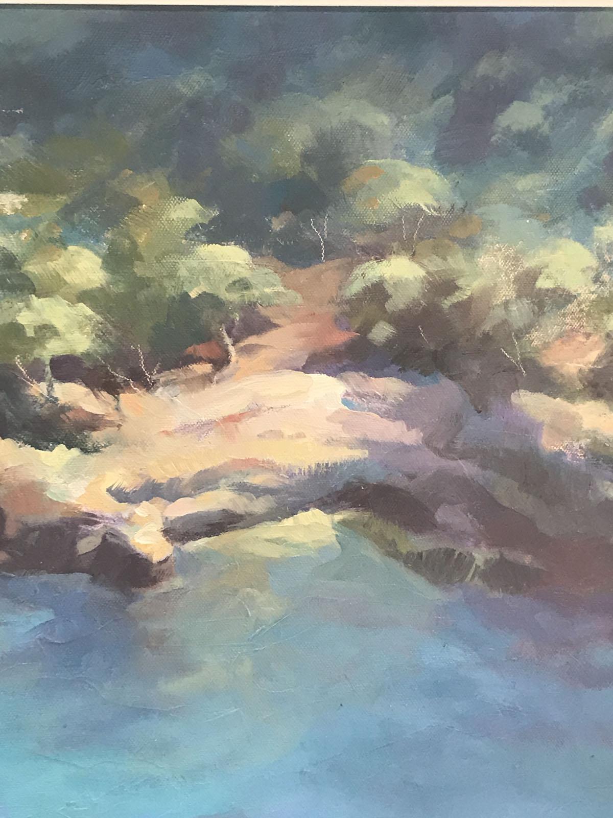 Trevor Waugh, Blue Core Menorca, Original Oil Painting for Sale Online, Menorca For Sale 2