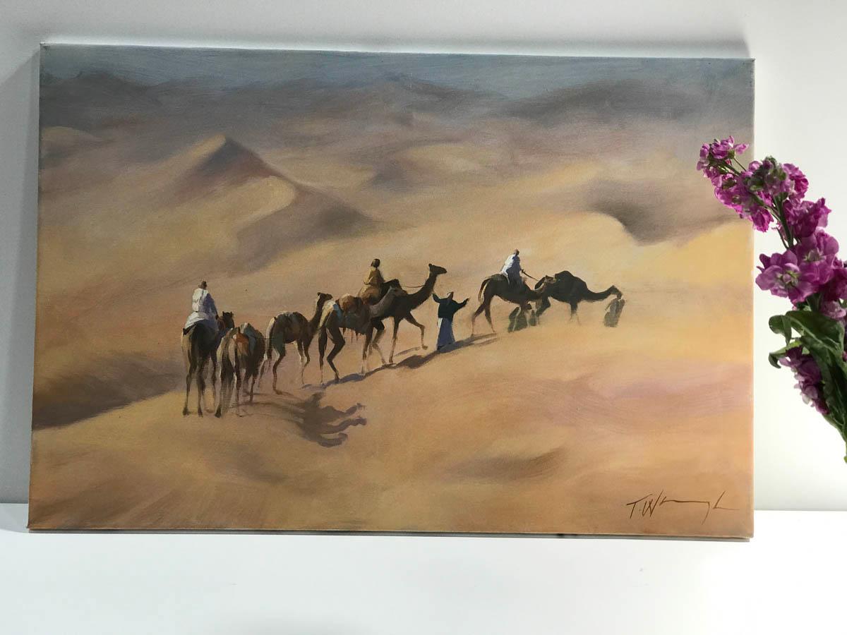 Trevor Waugh, The Rhub Al Khali, Original Oil Painting for Sale Online, Desert For Sale 4