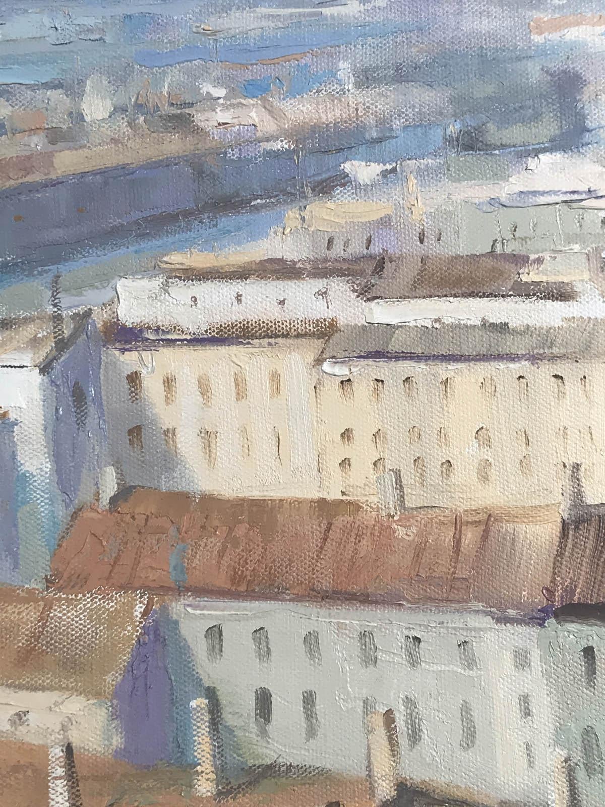 Trevor Waugh, Venetian Rooftops, Venice, Original Oil Painting, Cityscape Art For Sale 6