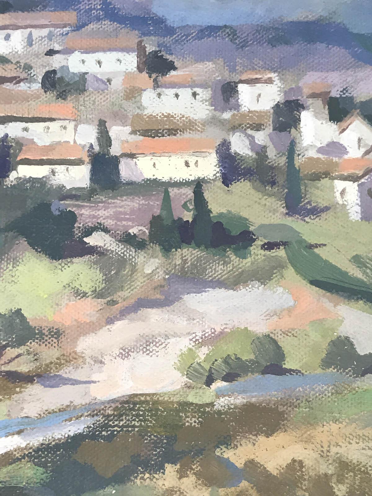 Trevor Waugh
Fanjeaux, South of France
Original Unframed Oil Painting
Oil Paint on Canvas Board
Size: H 40cm x W 51cm
Please note that in situ images are purely an indication of how a piece may look.

Fanjeaux, South of France is an original Trevor