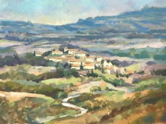 Trevor Waugh, Fanjeaux, South of France, Original Oil Painting, Travel Paintings