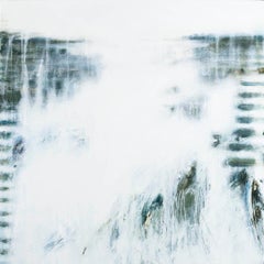 Substratum de Gina Parr Peinture de paysage abstrait originale à l'huile et à l'acrylique