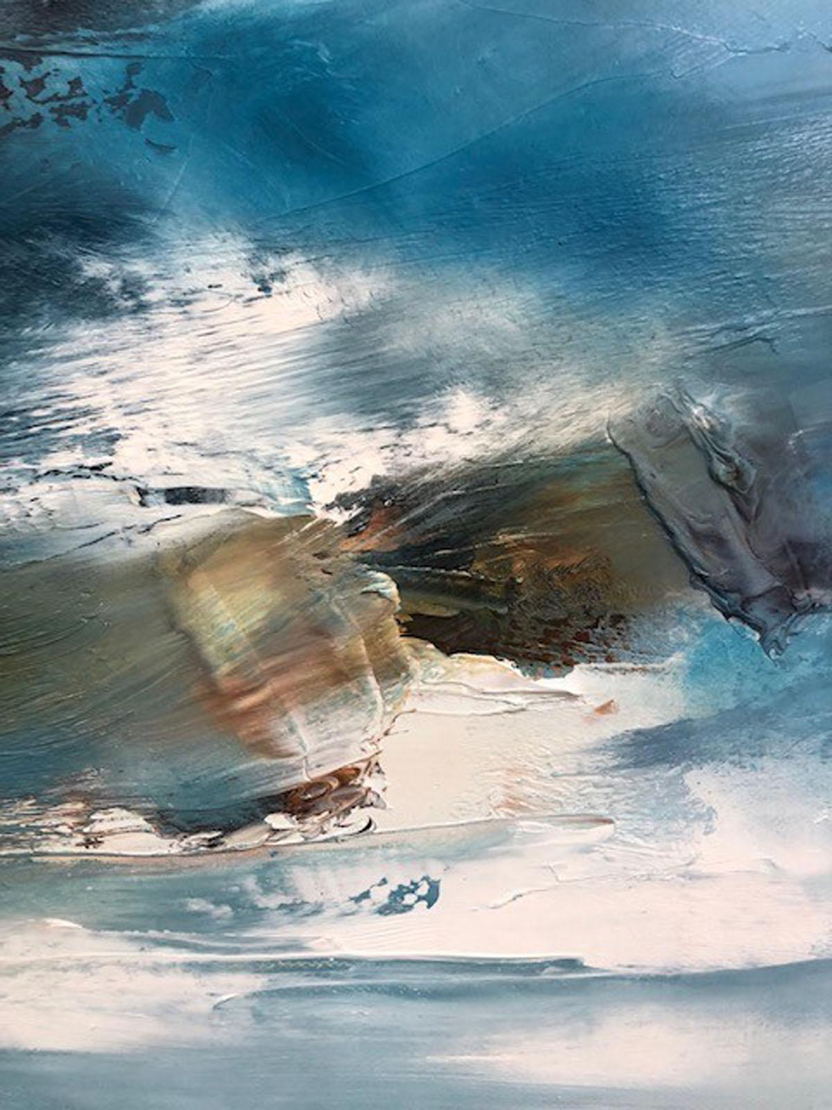 Beckoning of Distant Waters - Helen Howells - Pittura ad olio originale con paesaggio marino in vendita 7