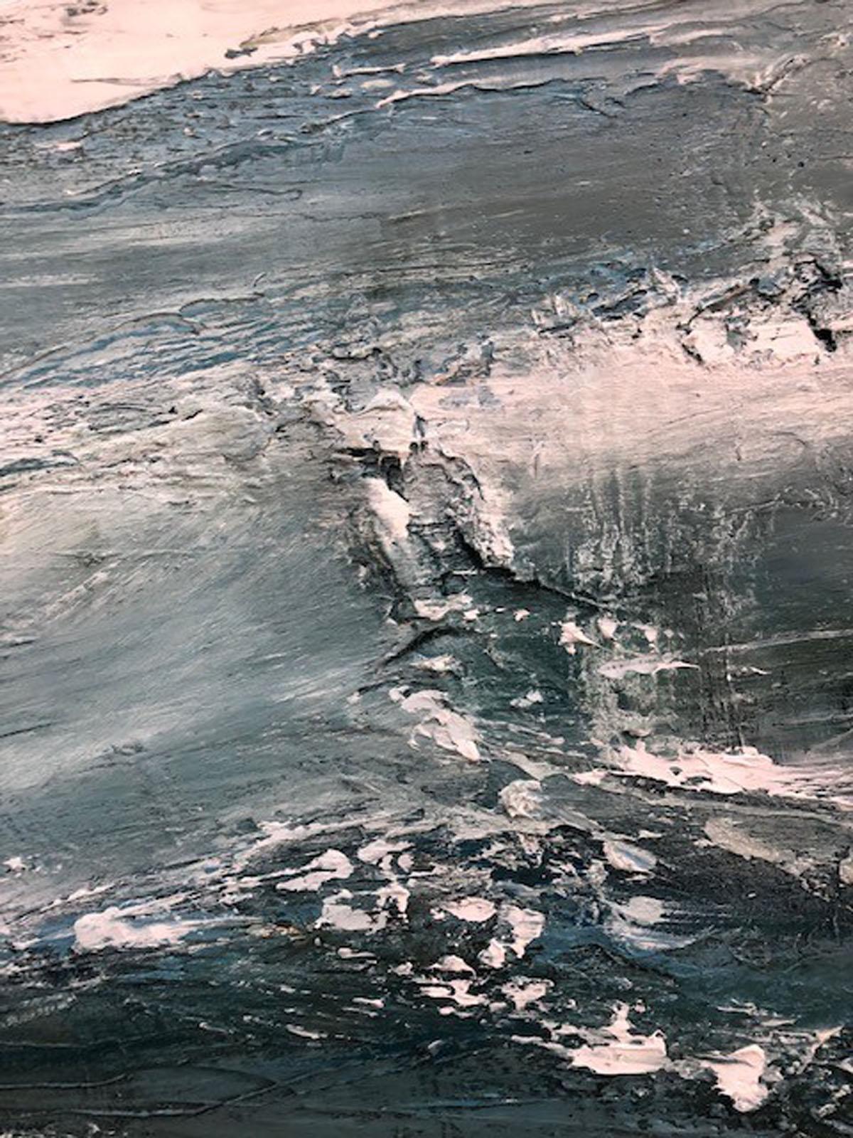 A New Dawn – Helen Howells – Original Seascape Oil Painting – 91cm x 91cm For Sale 3