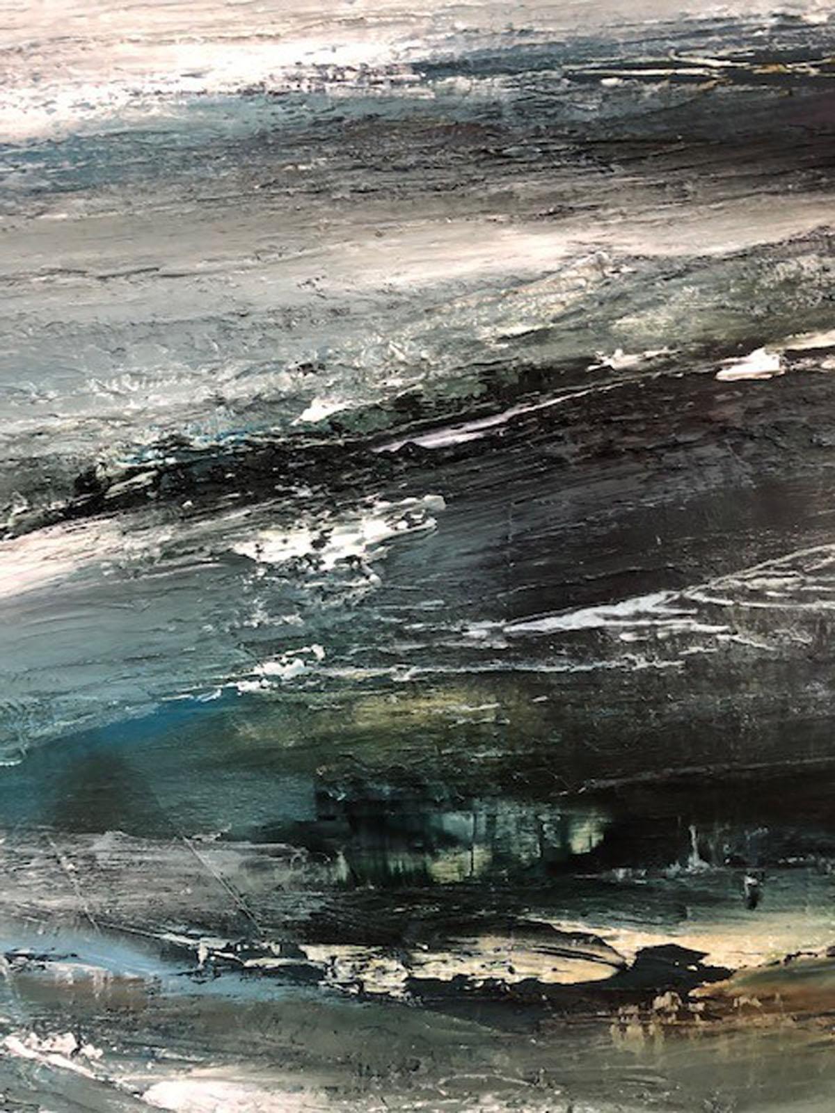 A New Dawn – Helen Howells – Original Seascape Oil Painting – 91cm x 91cm For Sale 4