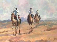 Trevor Waugh, Desert Trio, Original Oil Painting, Contemporary Art for Sale