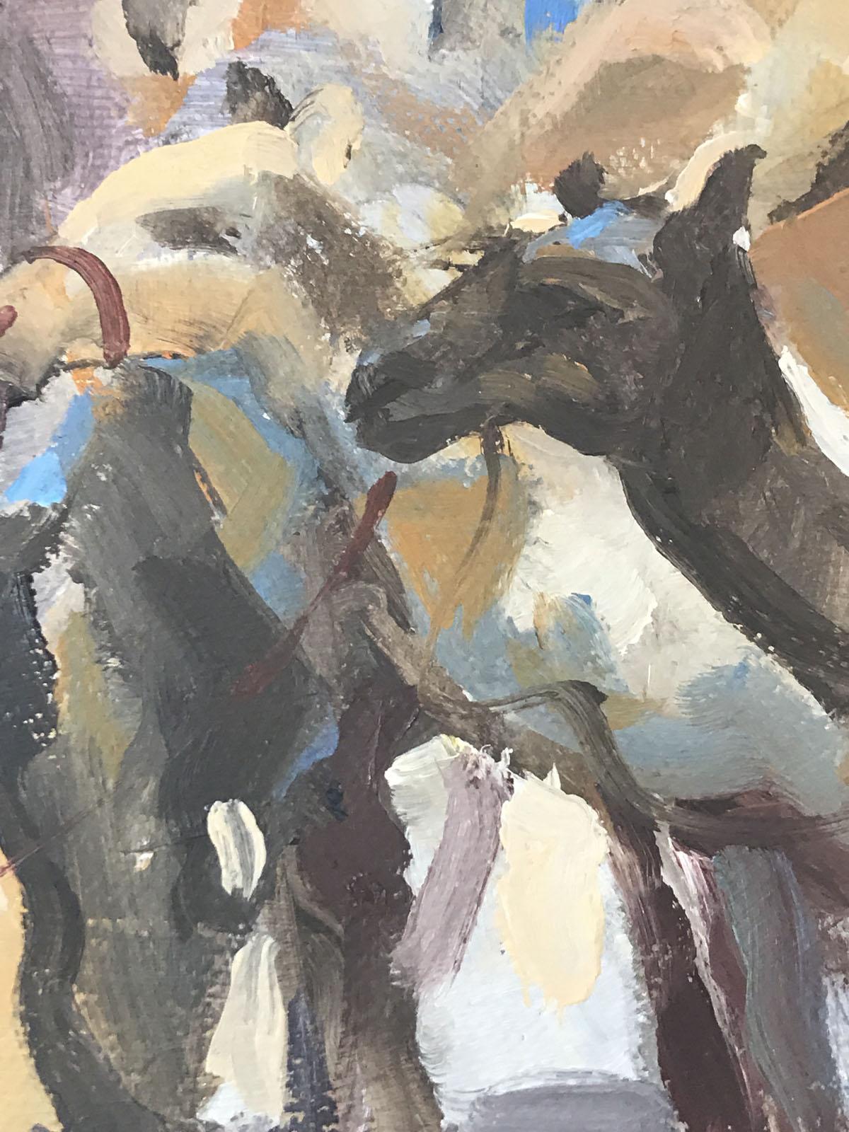 Trevor Waugh, Marché au Maroc, peinture à l'huile originale, , Art contemporain en vente 3