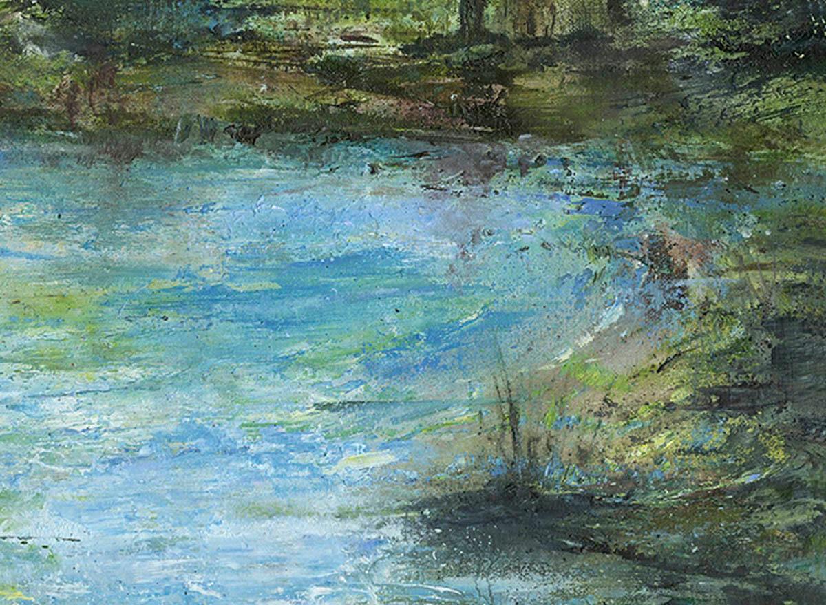 Janette George peint principalement des paysages et des marines. Elle se sent attirée par l'expression des lieux qu'elle a visités, où la lumière et la couleur interagissent pour créer de la beauté - des ciels larges et étendus, les teintes de la