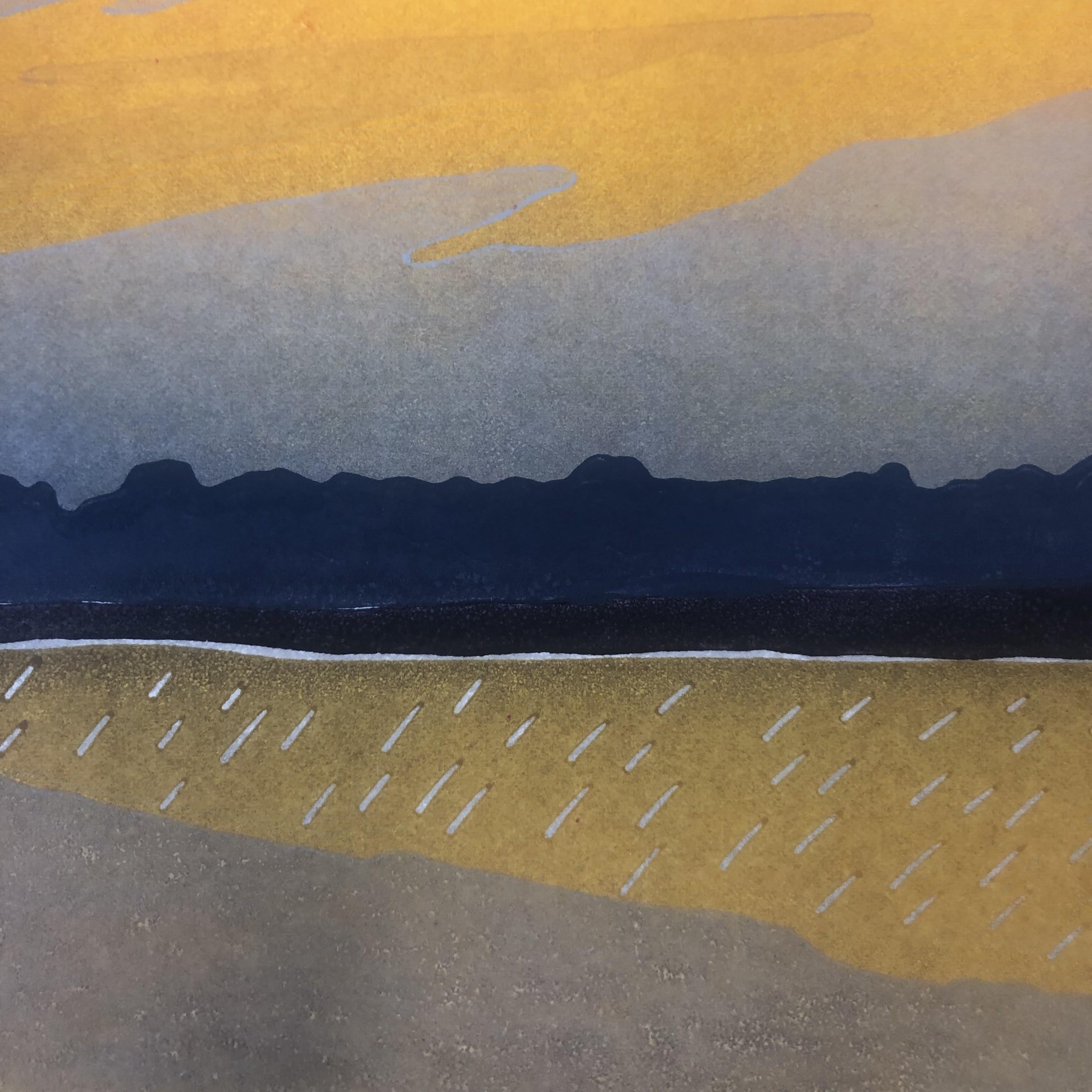 Cley Twighlight, Colin Moore, Stampa linoleografica in edizione limitata, Arte rurale, Mulino a vento in vendita 4