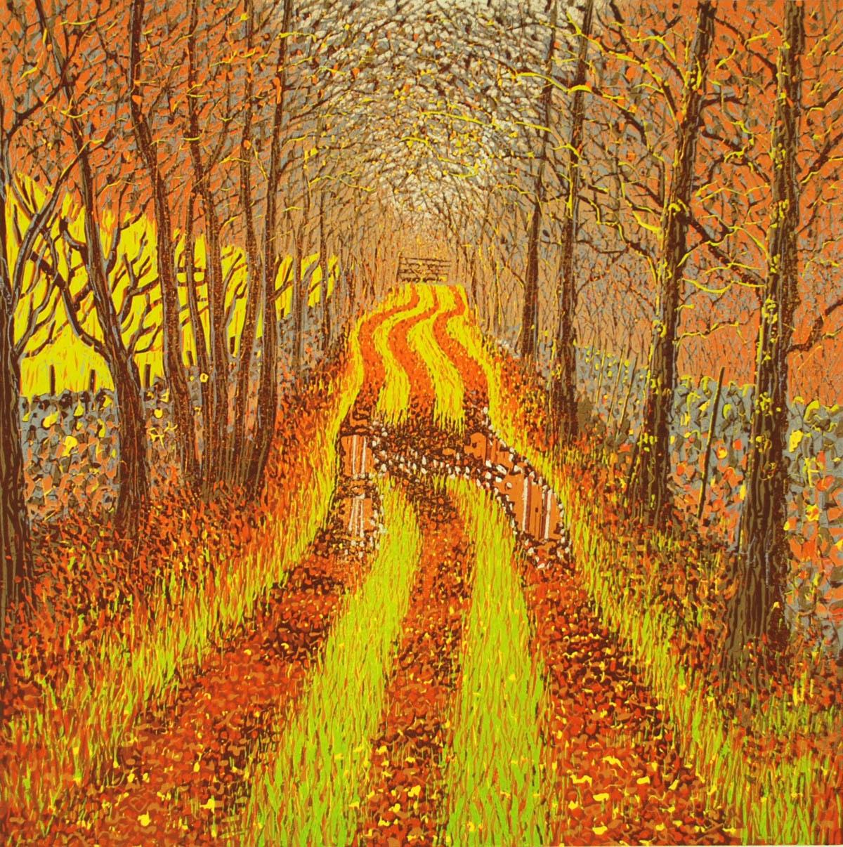 Autumn Lane, Mark Pearce, Contemporary Limited Edition Landscape Prints for Sale
