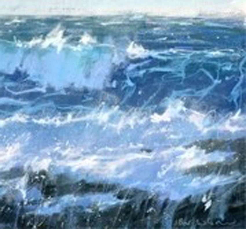 James Bartholomew
Atlantic Colours
Limited Edition Print of 195
Image Size: H 53cm (21″) x W 79cm (31″)
Signed by the artist

Atlantic Colours is a limited edition giclee print by James Bartholomew. Bartholomew uses short and sharp brush strokes to