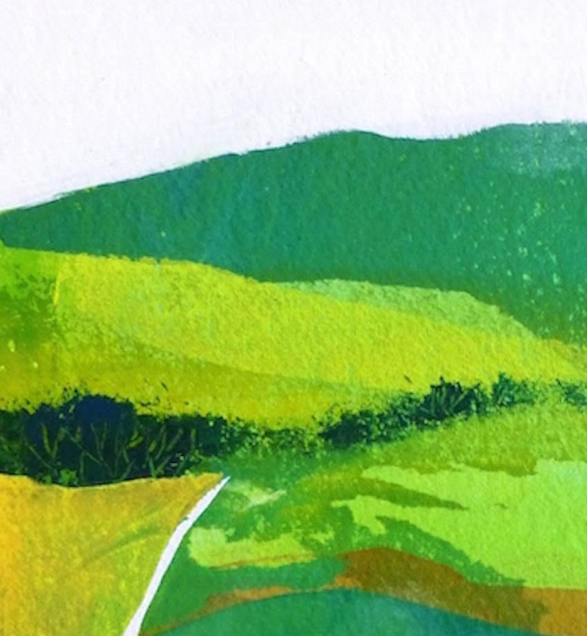 Anuk Naumann.

Spring fields- mixed media acrylic and silkscreen painting.