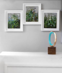 Dylan Lloyd, Island Garden Border VI, Original-Landschaftsgemälde, Blumenkunst