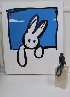 Harry Bunce, Rabbit For Keith #2, Animal Art, Inspired by Keith Haring