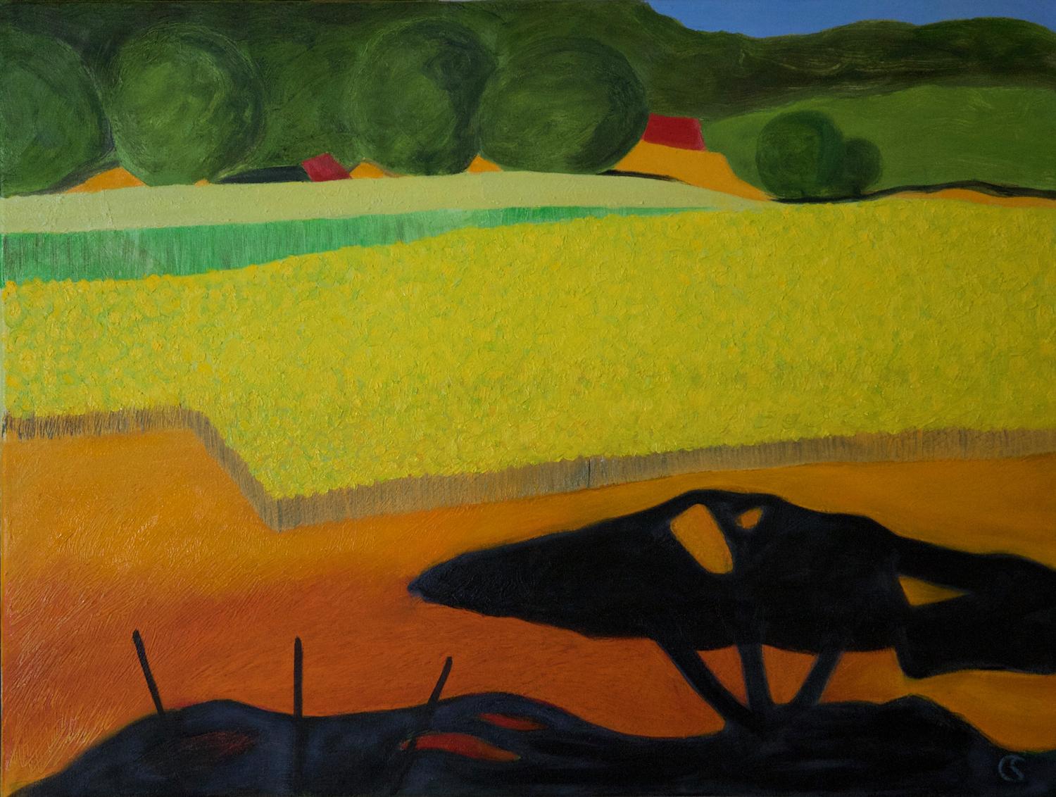 Landscape Painting Christo Sharpe - Tournesols, Andalousie