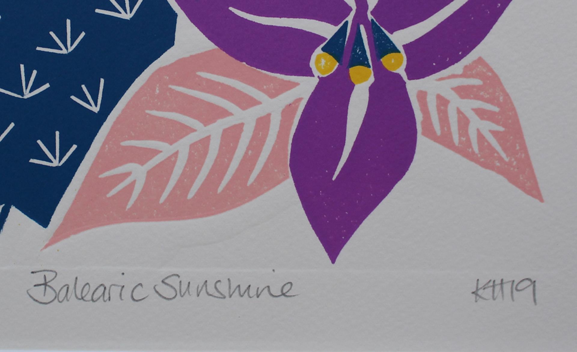 Balearic Sunshine di Kate Heiss, Gruccione, tropicale, Spagna, Minorca, Uccello in vendita 6