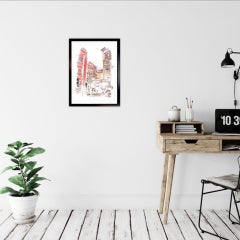 Via Lisbona DI GARY WING, Arte architettonica, Pittura ad acquerello, Tradizionale