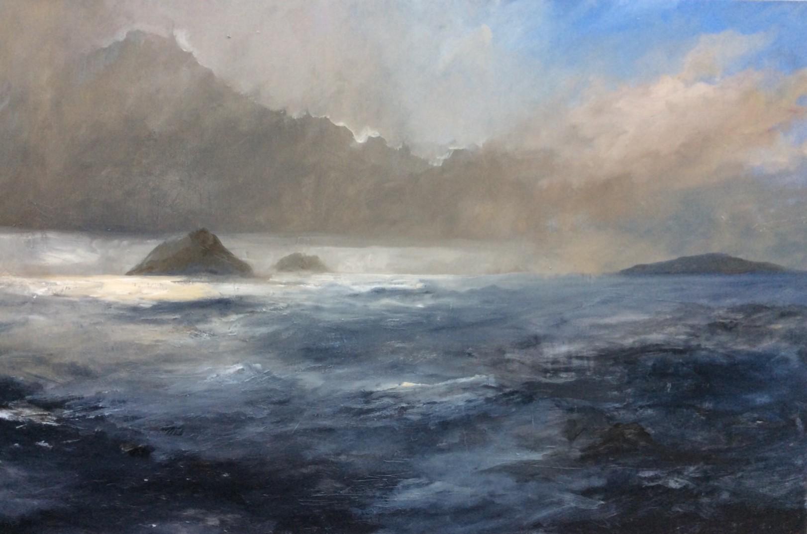 Kim Pragnell

Distant Landfall

Original Seascape Painting

Oil paint on Board

Canvas Size: H 57cm x W 87cm x D 2.5cm

Sold Unframed

Free Shipping

Seascape painted in oil on board, created from the inspiration of solitude. Despite the close