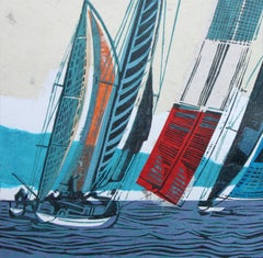 John Scott Martin:: classique de Cowes:: art de la voile:: estampes du festival de Cowes