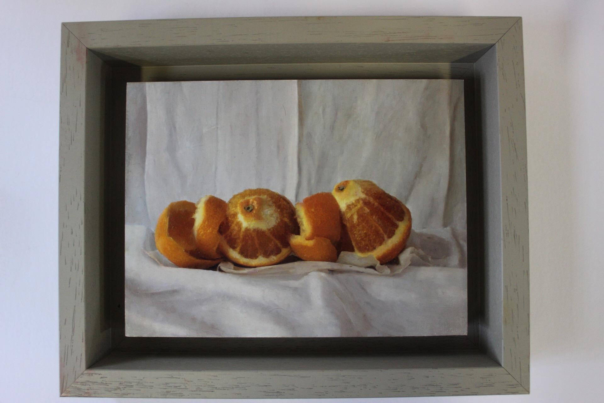 Kate Verrion, Two Seville Oranges, Original Still Life Painting, Contemporary Fo 1