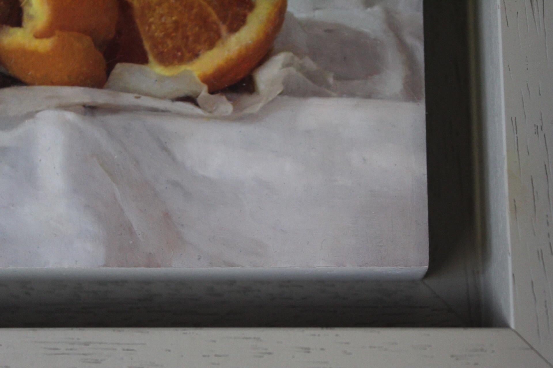Kate Verrion, Two Seville Oranges, Original Still Life Painting, Contemporary Fo 5