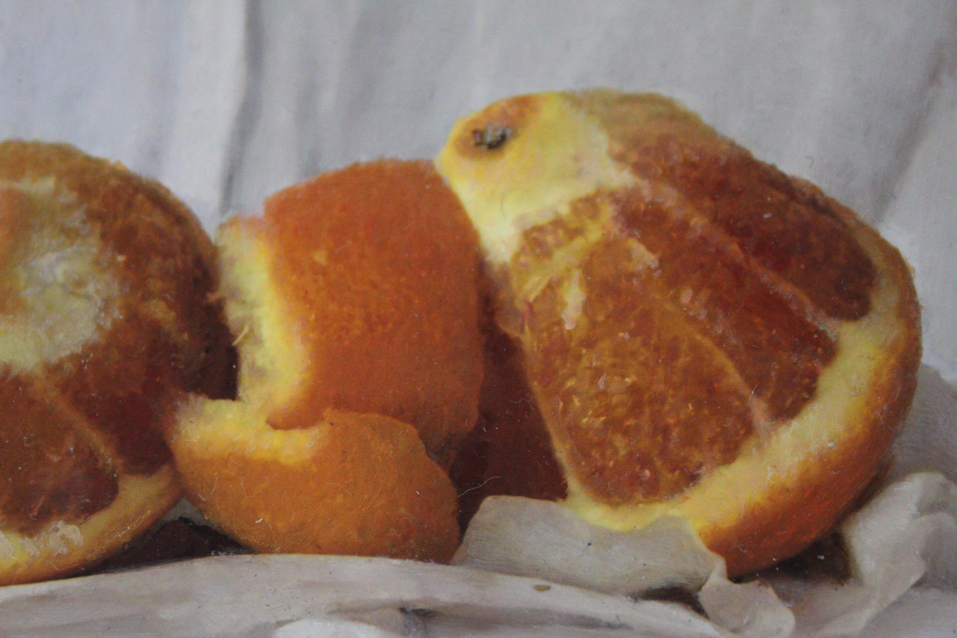 Kate Verrion, Two Seville Oranges, Original Still Life Painting, Contemporary Fo 6