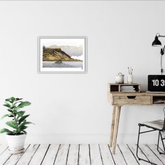 Ian Phillips, Mist, Limitierte Auflage Linocut-Druck, Landschaftskunst, ländliche Kunst