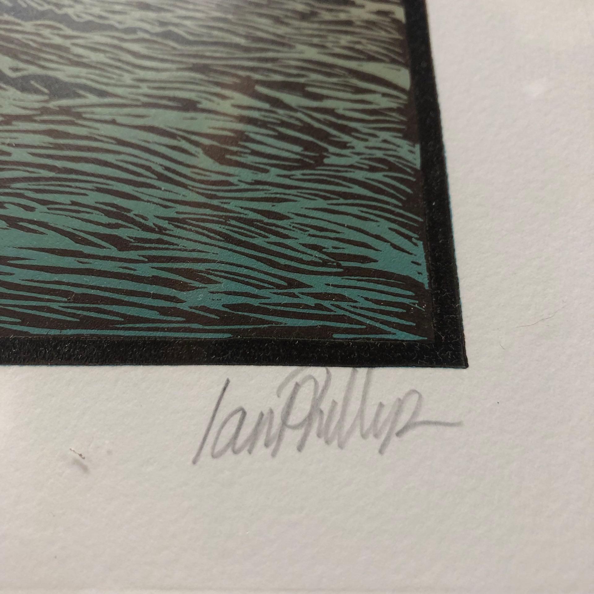 Ian Phillips, Coast Path, Limited Edition Seaside Print, Blue Art, Bold Art 1