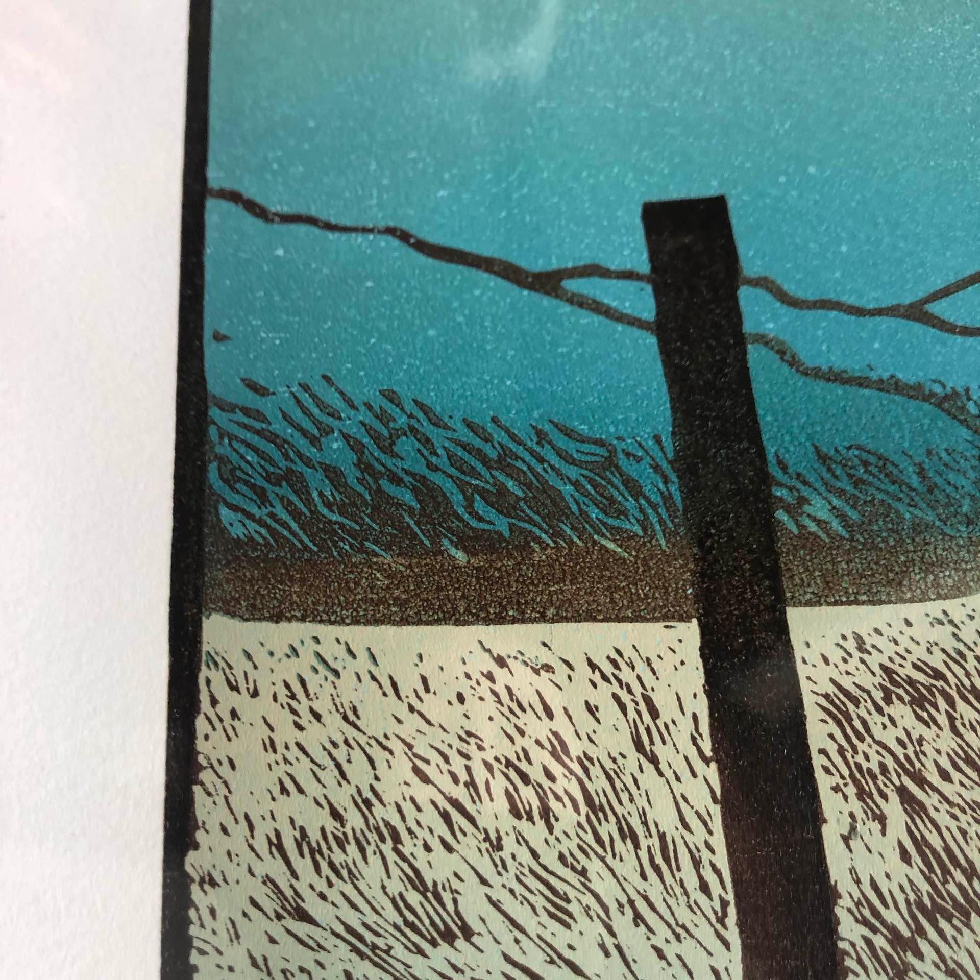 Ian Phillips, Coast Path, Limited Edition Seaside Print, Blue Art, Bold Art 5