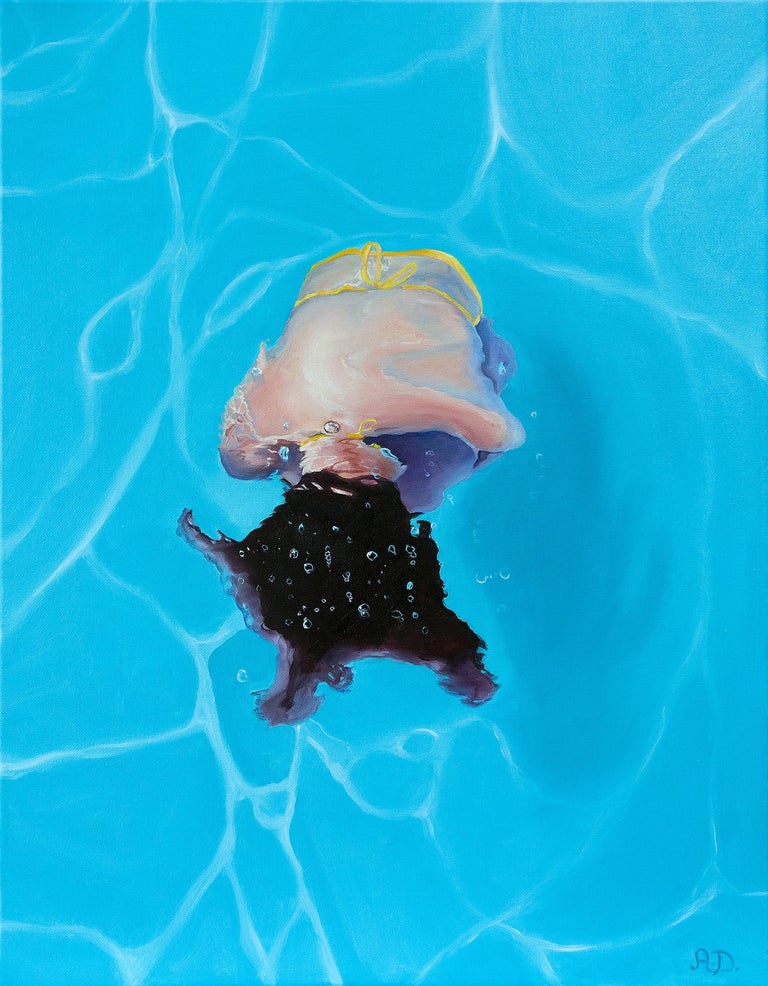 Amy Devlin Metamorphis By Amy Devlin Bright Art Blue Art Underwater Painting Figurative For Sale At 1stdibs