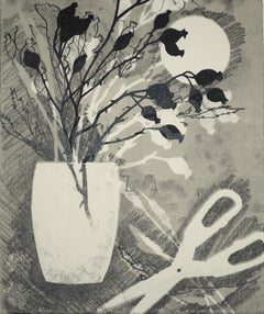 BY ROSEMARY FARRER, Monoprint, Blumenkunst, Monotone-Kunst, Minimalistische Kunst