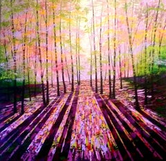 Amanda Horvath, The Harmony of Trees, Contemporary Bright Landscape Painting