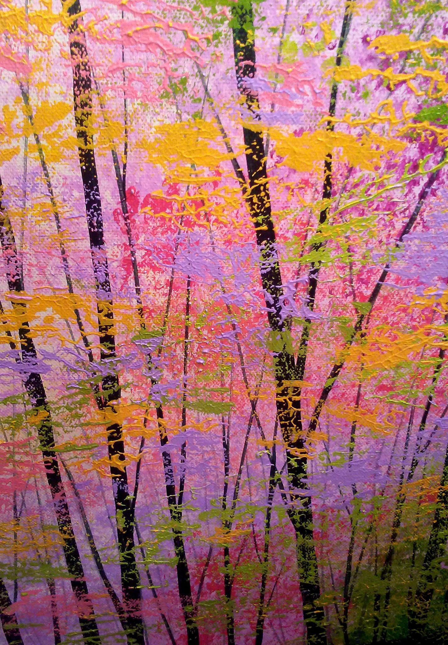 Amanda Horvath, The Harmony of Trees, Contemporary Bright Landscape Painting 6